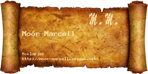 Moór Marcell névjegykártya